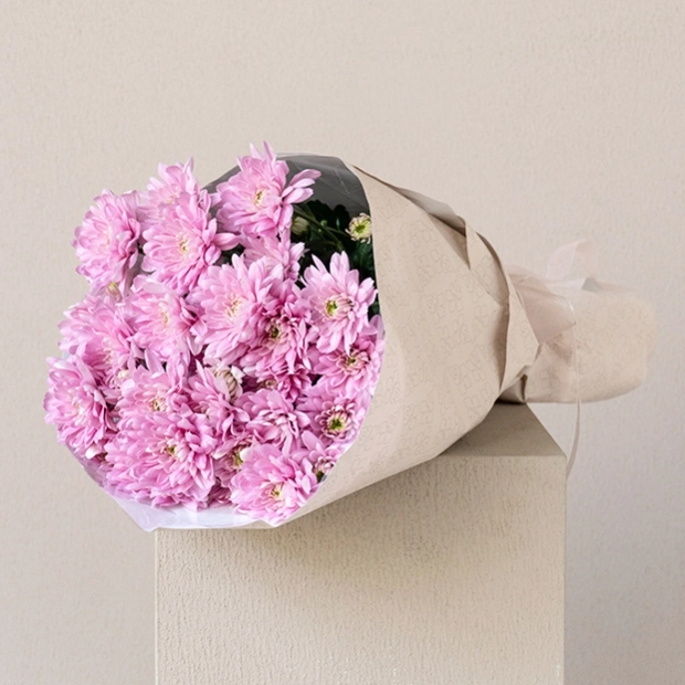 Purple Majesty Bouquet - Purple chrysanthemums bouquet